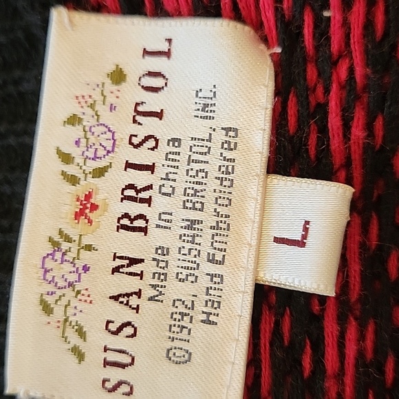 Vintage Susan Bristol Hand Embroidered Scotty Christmas Cardigan - Picture 8 of 9